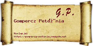 Gompercz Petúnia névjegykártya